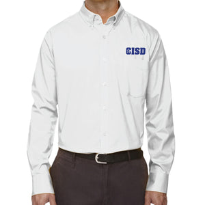 CISD Men Button Up  Long Sleeve Twill Shirt