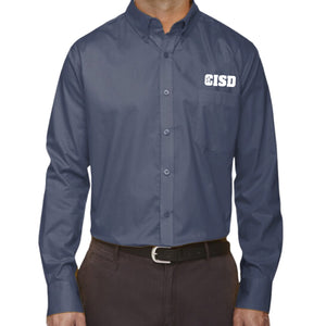 CISD Men Button Up  Long Sleeve Twill Shirt
