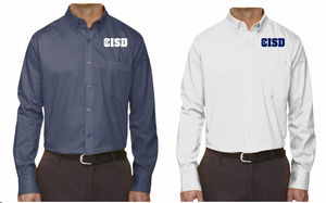CISD Men Button Up  Long Sleeve Twill Shirt